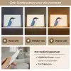 Illustratie - Blauw - Vogel Light Box met kabel (Tafellamp) klein -USP_lichtkleurNL