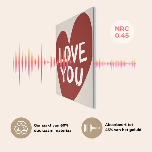 Loveyou - Hart - Rood PET vilt klein -USP_NL