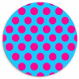 Stippen - Klassiek - Roze Wandcirkel kunststof plaat 5mm dik klein 188 -3d