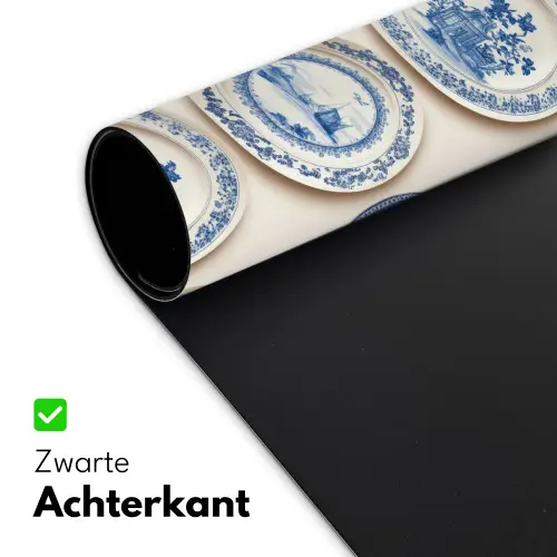 Borden - Bomen - Planten - Blauw Muismat XXL klein 681 -sfeer2
