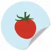 Rood - Tomaat - Groente Wandcirkel behangsticker klein -3d