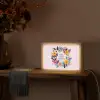 Bloemenkrans - Kleurrijk - Moeder Light Box met kabel (Tafellamp) klein -sfeer4