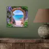 Doorkijk - Poort - Zee - Strand - Rotsen aluminium wit klein -sfeer2