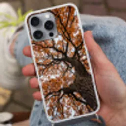 Boom - Bladerdak - Herfst - Oranje - Sfeervol Hoesje iPhone 16 Pro Max met koord klein -sfeer3