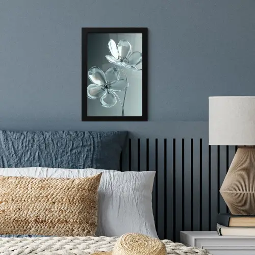 Kristal - Bloemen - Grijs fotolijst zwart zonder passe partout klein -sfeer3