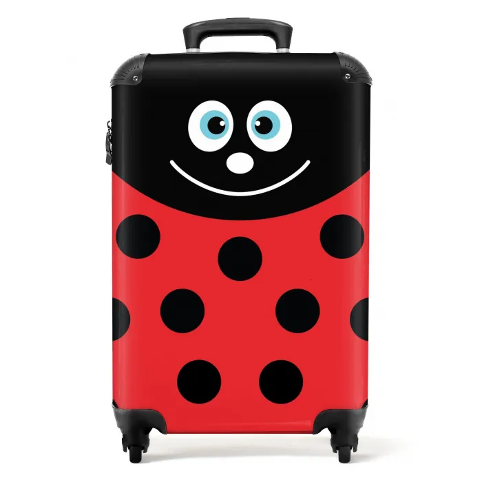 Dierenportret - Lieveheersbeestje - rood NBS - Handbagage koffer - Unisex middel -productfoto_recht