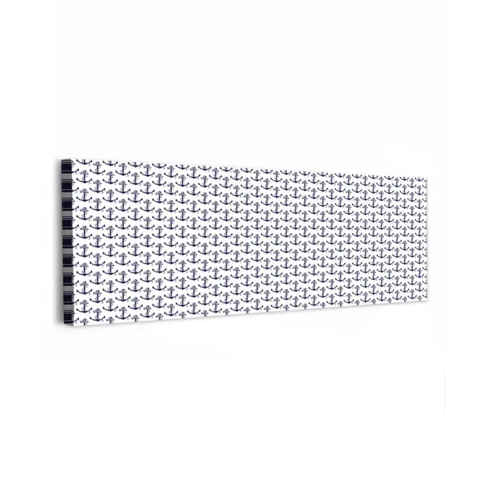 Oceaan - Anker - Blauw - Wit canvas 2cm klein 828 -z3d