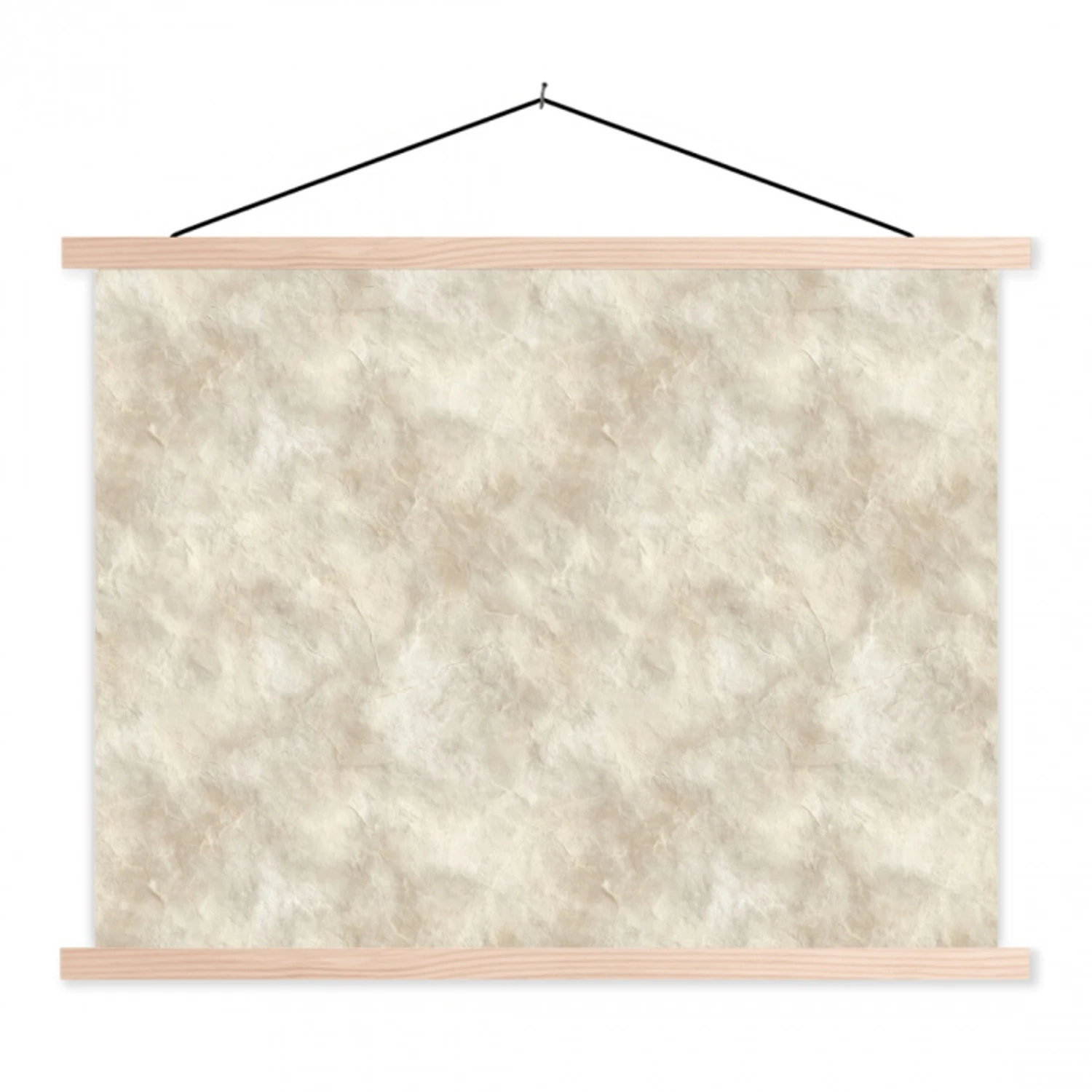 Beige - Reliëfstructuur - Natuursteen textielposter latten blank klein 122 -3d