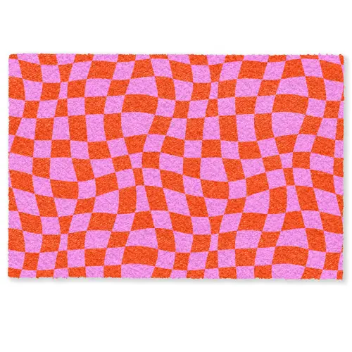Blokken - Roze - Rood - Patroon Deurmat klein 898 -zkaufland3d