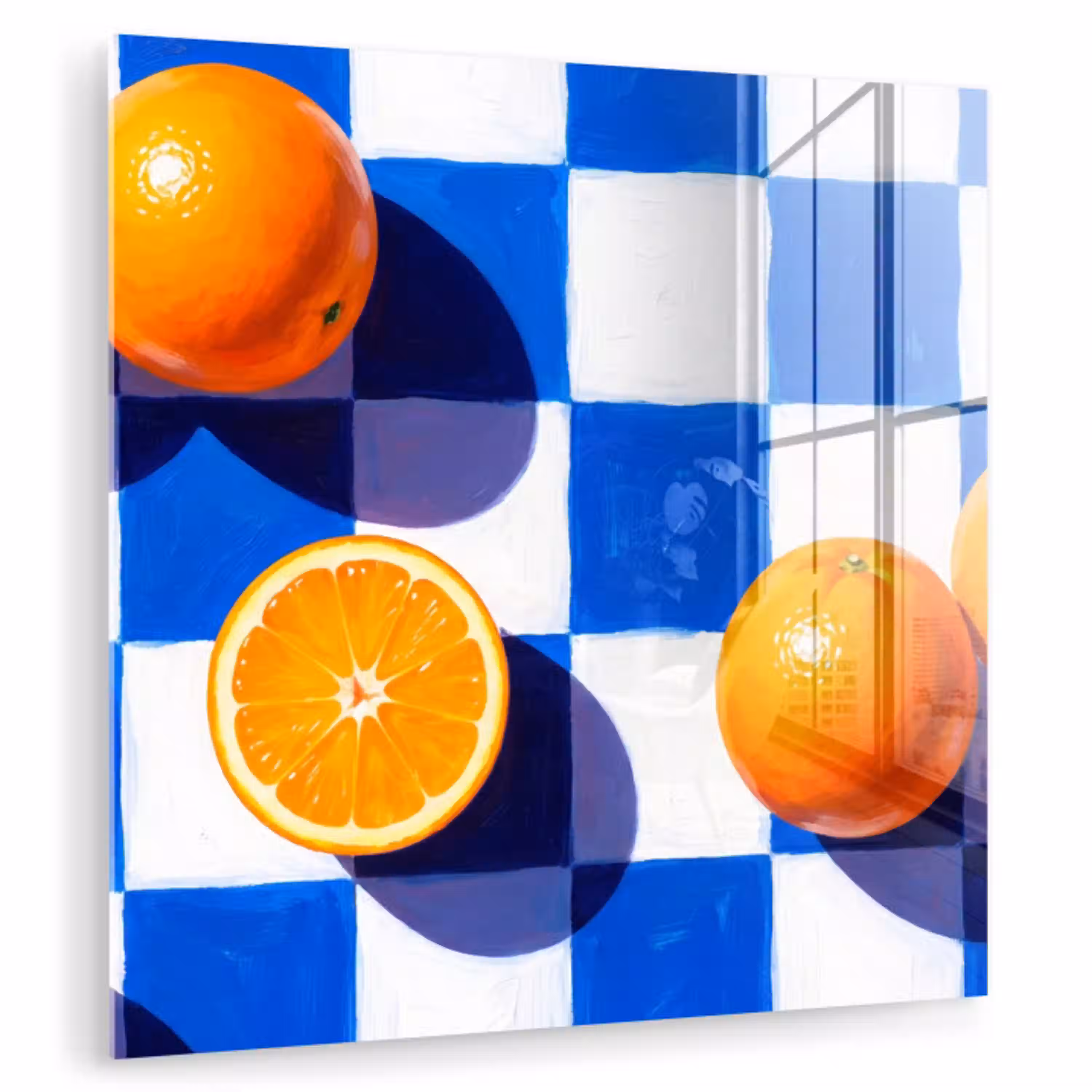 Sinaasappel - Geruit - Eten plexiglas 5mm klein -zzzproduct_nieuw
