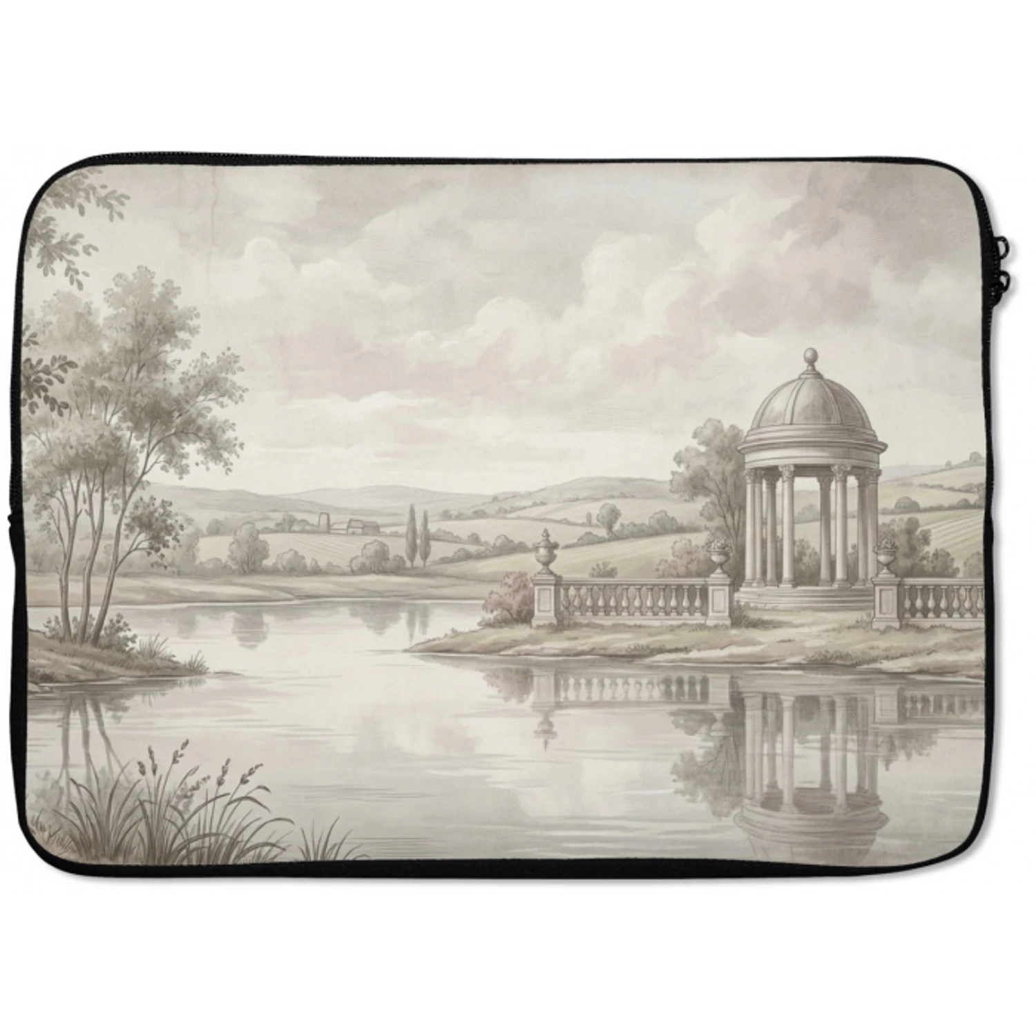 Landschap - Water - Natuur - Sepia laptophoes neopreen klein -zkaufland3dotto