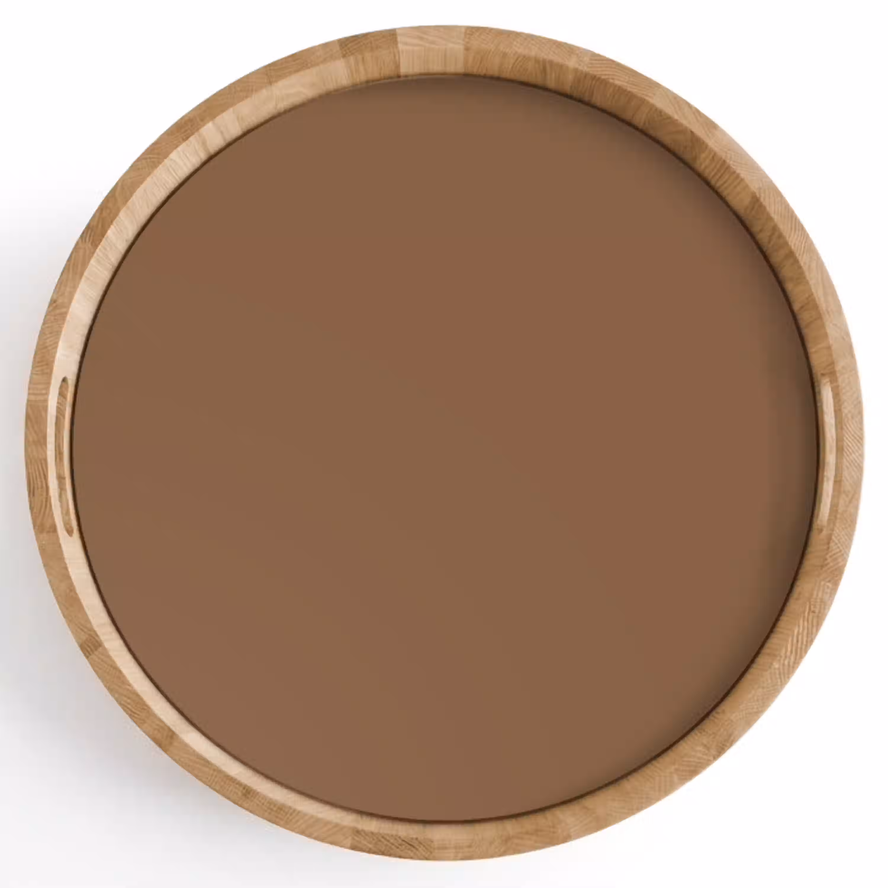 Soft - Walnut - Bruin Dienblad Rond middel 914 -z3d_shopping
