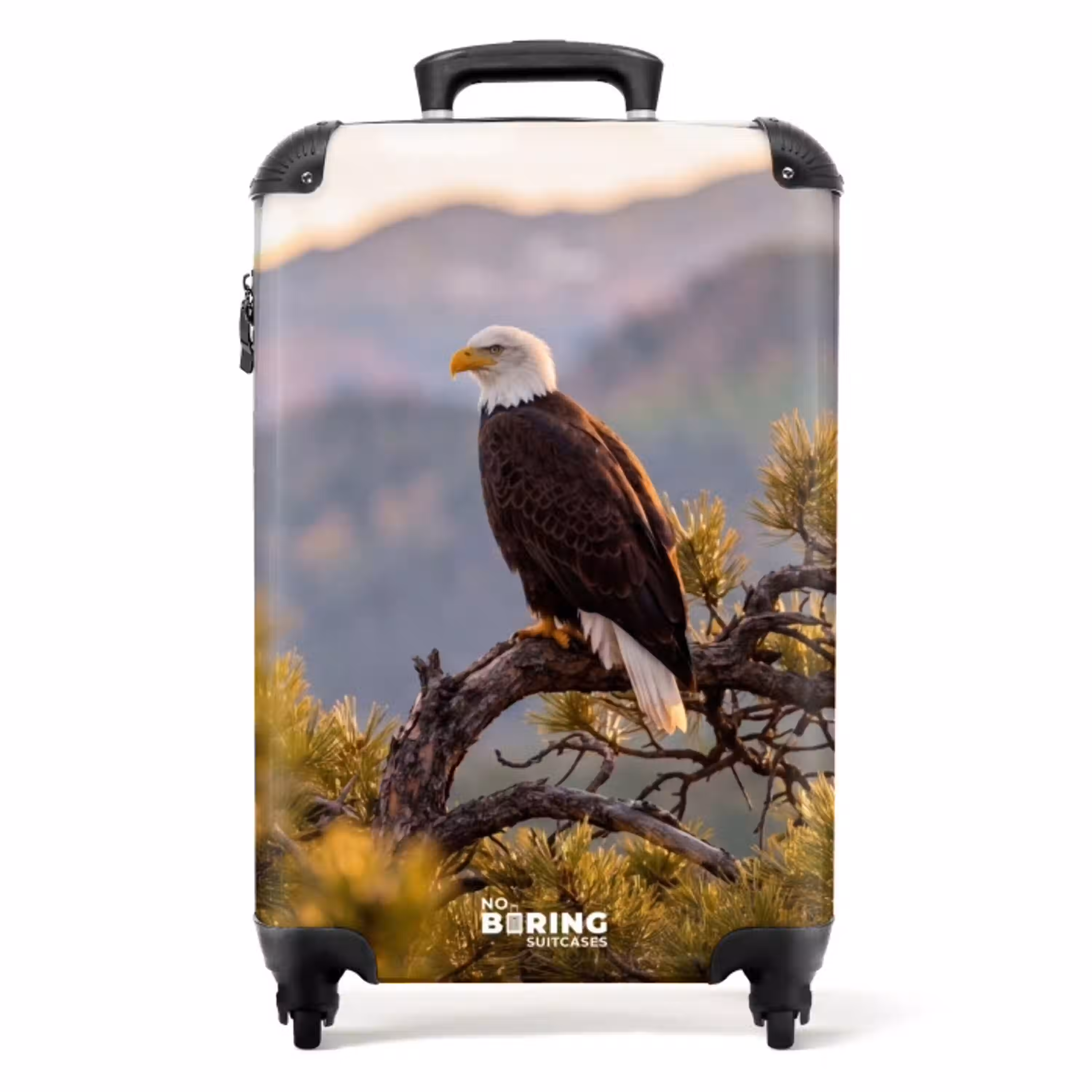 Zeearend - Boom - Bergen - Groen NBS - Handbagage koffer - Volwassenen Unisex middel -productfoto_recht