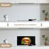 Hamburger - Graffiti - Verf - Kleurrijk - Eten - Abstract keuken achterwand spatscherm klein -voor_na_FR