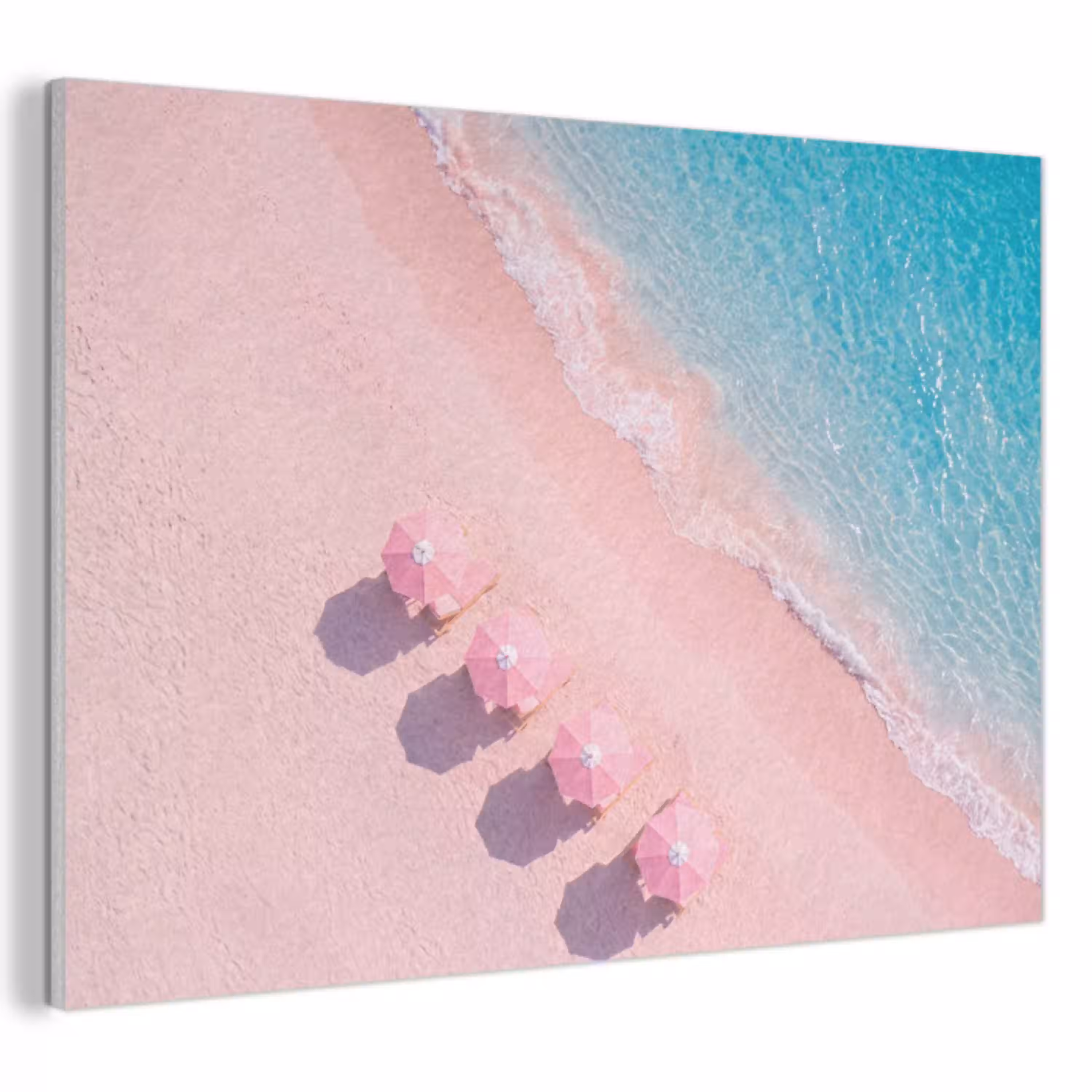Strand - Roze zand - Zee - Zomer - Natuur PET vilt klein -3d