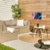 Marmer - Modern - Goud tuinposter los doek klein -sfeer4