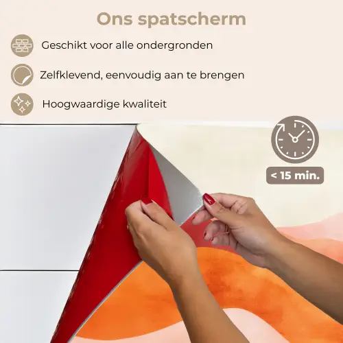Abstract - Landschap - Golven keuken achterwand spatscherm klein -spatscherm_NL