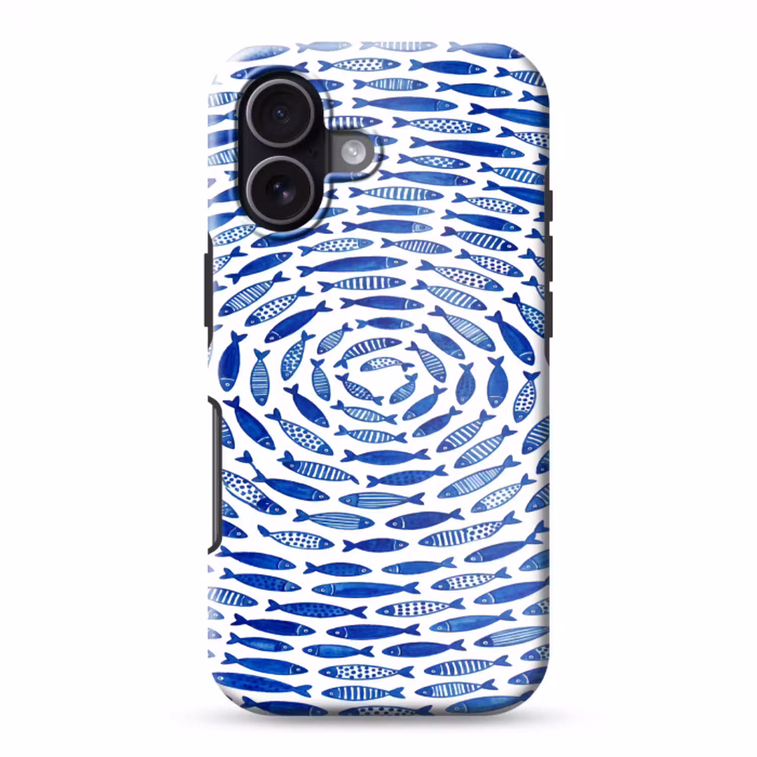 Vis - Patroon - Onderwater - Abstract - Blauw Toughcase MagSafe Apple iPhone 17 klein -3d