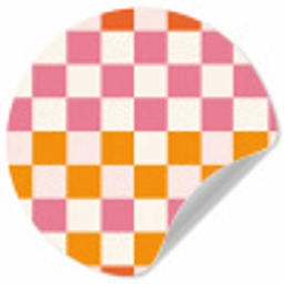 Vierkant - Patroon - Oranje Wandcirkel behangsticker klein 186 -3d