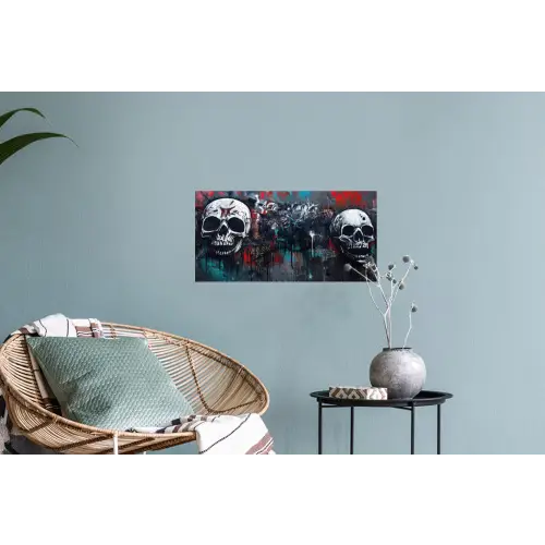 Schedels - Graffiti - Abstract Muursticker klein -plant