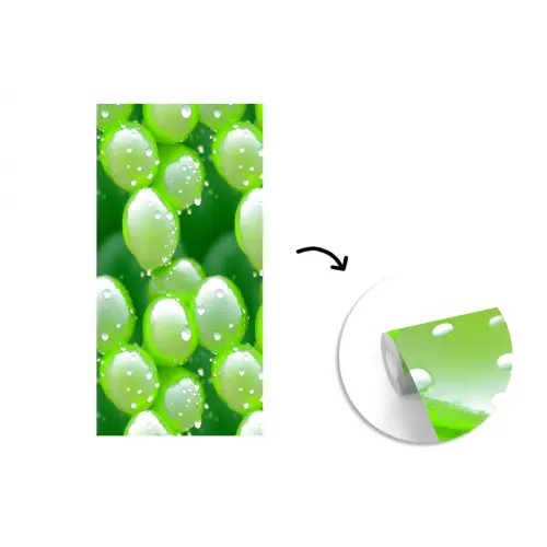 Druiven - Groen - Druppels fotobehang vinyl groot 64 -3d