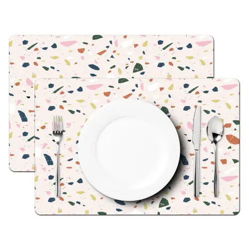 Terrazzo - Patroon - Kleurrijk Placemat vinyl groot 368 -zzsfeer2_Kitchenyeah-website
