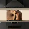 Paard - Oog - Bruin keuken achterwand spatscherm klein -sfeer1
