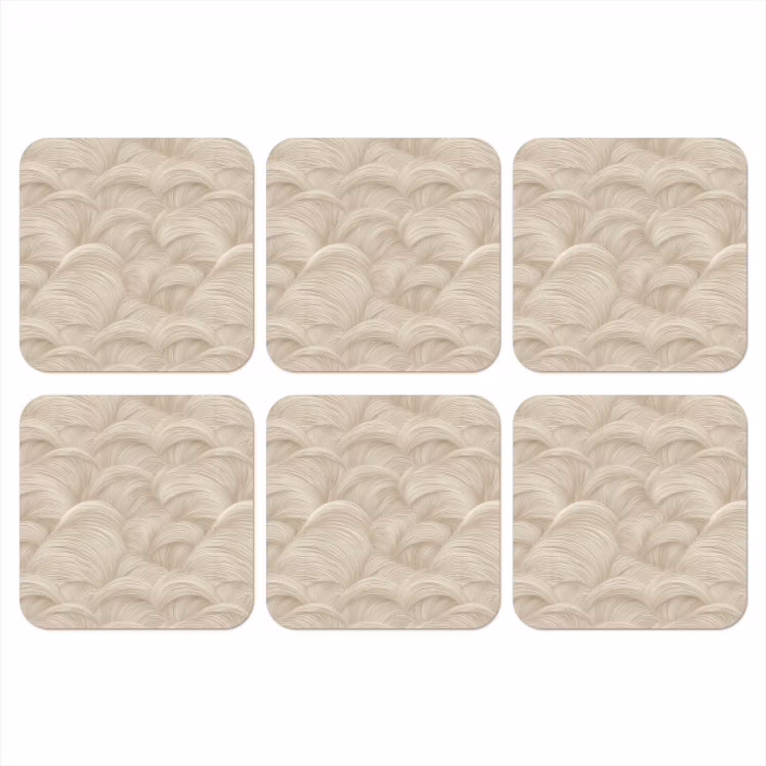 Bogen - Patroon - Beige onderzetter kurk middel 366 -3d
