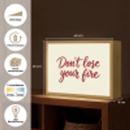 Don't lose your fire - Rood - Wit - Minimalistisch Light Box met batterij (Wandlamp) middel -USP_websiteoverzichtDE