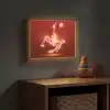 Voetballer - Omhaal - Rood - Neon Light Box met batterij (Wandlamp kind) middel -sfeer5_kind