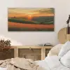 Klaprozen - Bloemen - Heuvels - Zonsondergang PET vilt middel -sfeer3