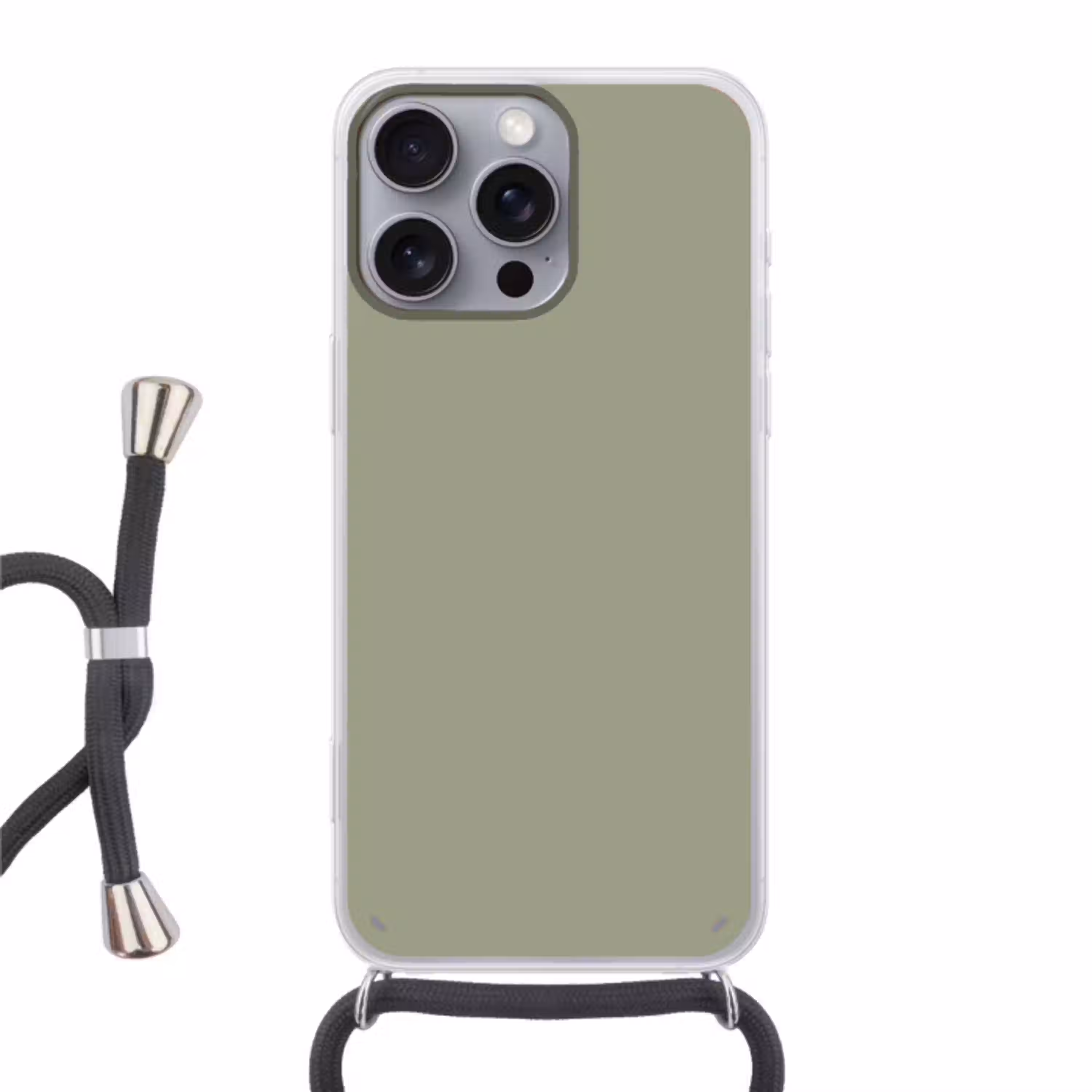 Sage - Mist - Groen Hoesje iPhone 16 Pro Max met koord klein 804 -3d