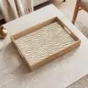 Zand - Golven - Beige Dienblad Rechthoek middel 911 -sfeer1