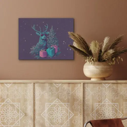 Rendier - Zonnebril - Neon - Kerstboom PET vilt klein -sfeer4