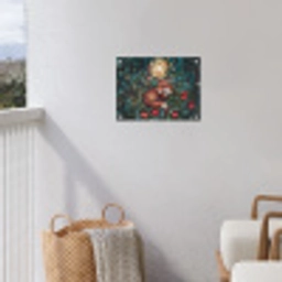 Vos - Mozaïek - Bos - Maan tuinposter los doek klein -sfeer8