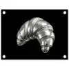 Croissant - Metaal - Zilver tuinposter los doek klein -3d