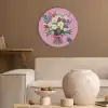 Bloemen - Quote - Kaartje - Kleurrijk Akoestische PET Vilt - Rond klein -sfeer1