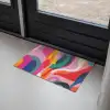 Vormen - Golvend - Abstract - Felroze Deurmat klein -sfeer2