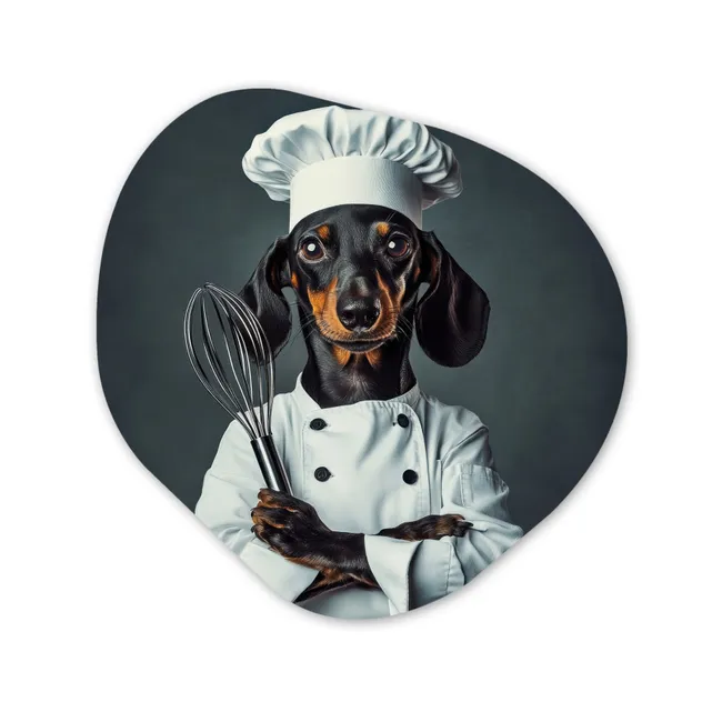 Organisch schilderij aluminium - Hond - Garde - Kok