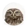 Uilskuiken - Uil - Portret - Bruin - Vogel - Jongens - Meisjes Wandcirkel kunststof plaat 5mm dik klein -3d
