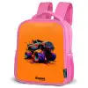 Rainbow Wheels Kinderrugzak - Roze middel -schuin
