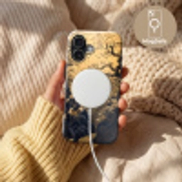 Bloemen - Takken - Goud - Sierlijk Toughcase MagSafe Apple iPhone 17 klein -USP_MagsafeV