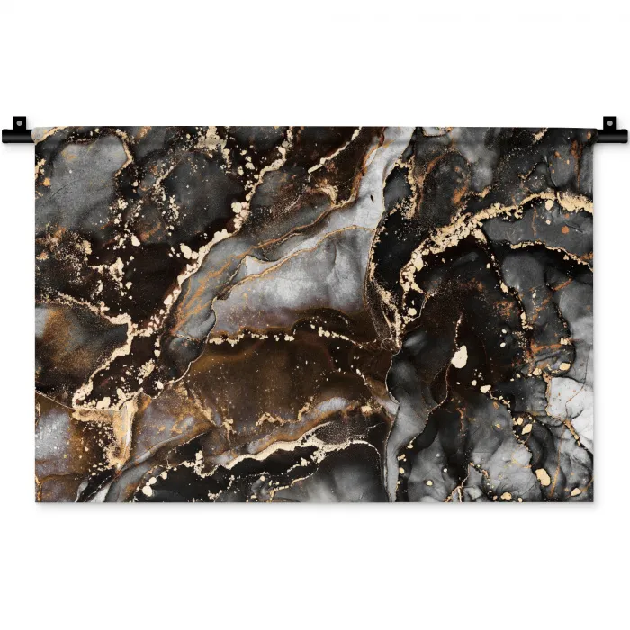Marmer - Goud - Glitter - Luxe Wandkleed katoen klein -zz3d