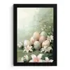 Paaseieren - Pasteltinten - Bloemen fotolijst zwart zonder passe partout klein -3d