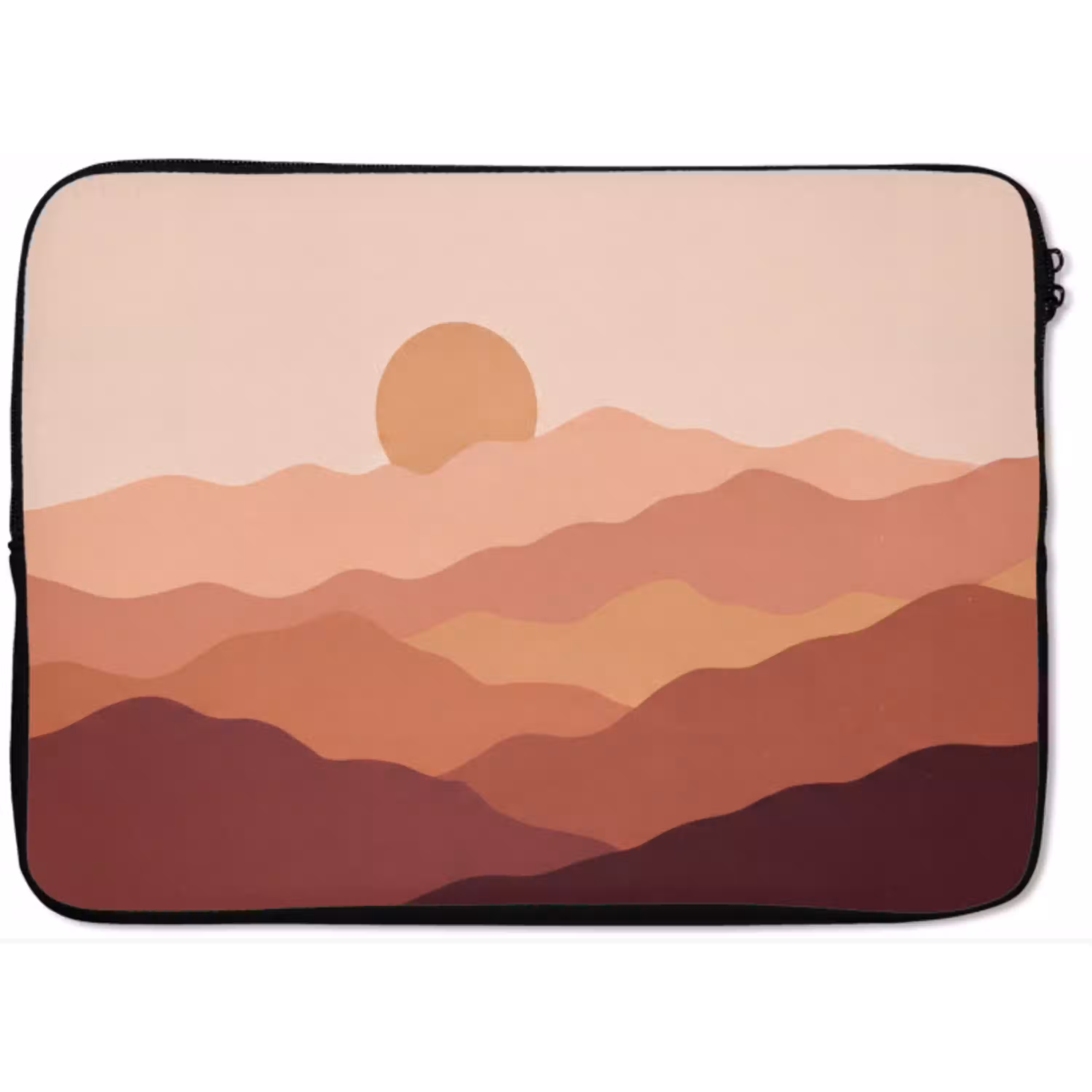 Natuur - Heuvels - Abstract - Modern - Oranje laptophoes neopreen klein -zkaufland3dotto