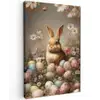 Paashaas - Lente - Paaseieren Tuinposter op houten frame 2 cm dik klein -3d