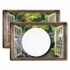 Doorkijk - Tuin - Raam - Hortensia - Bloemen Placemat vinyl groot -zzsfeer2_Kitchenyeah-website