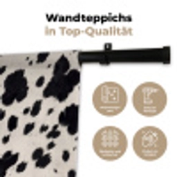 Patroon - Vacht - Zwart - Wit Wandkleed katoen klein -tsfeer2_DE