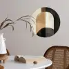 Geometrische - Vormen - Wit Wandcirkel behangsticker klein -sfeer3