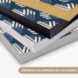 Modern - Patroon - Blauw Textielframe zwart klein 947 -USP_kleurenNL